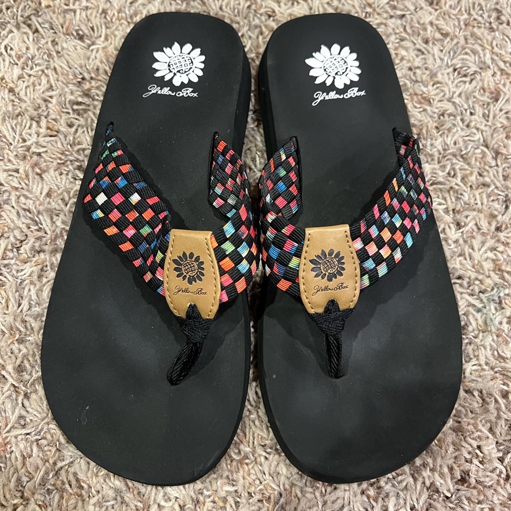 Yellow Box multicolor flip flops